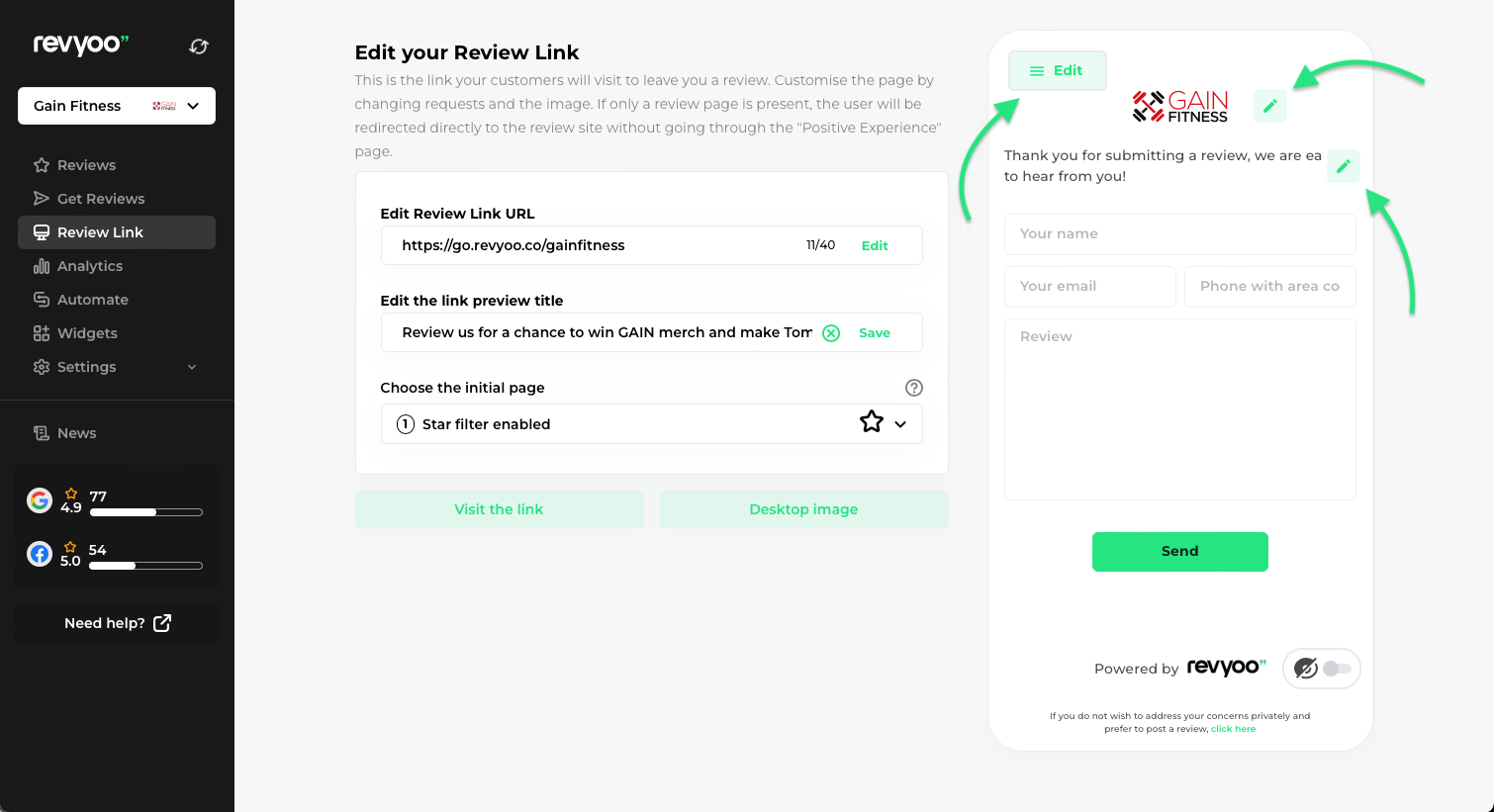 Edit Private Feedback
