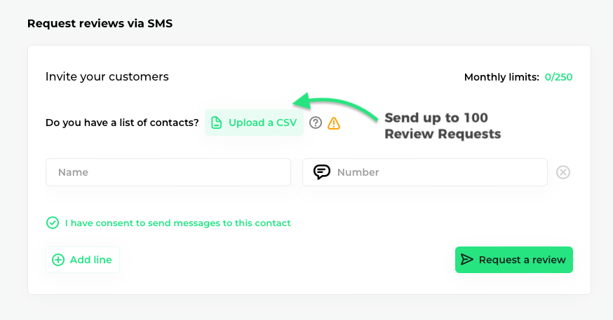 Send bulk review requests