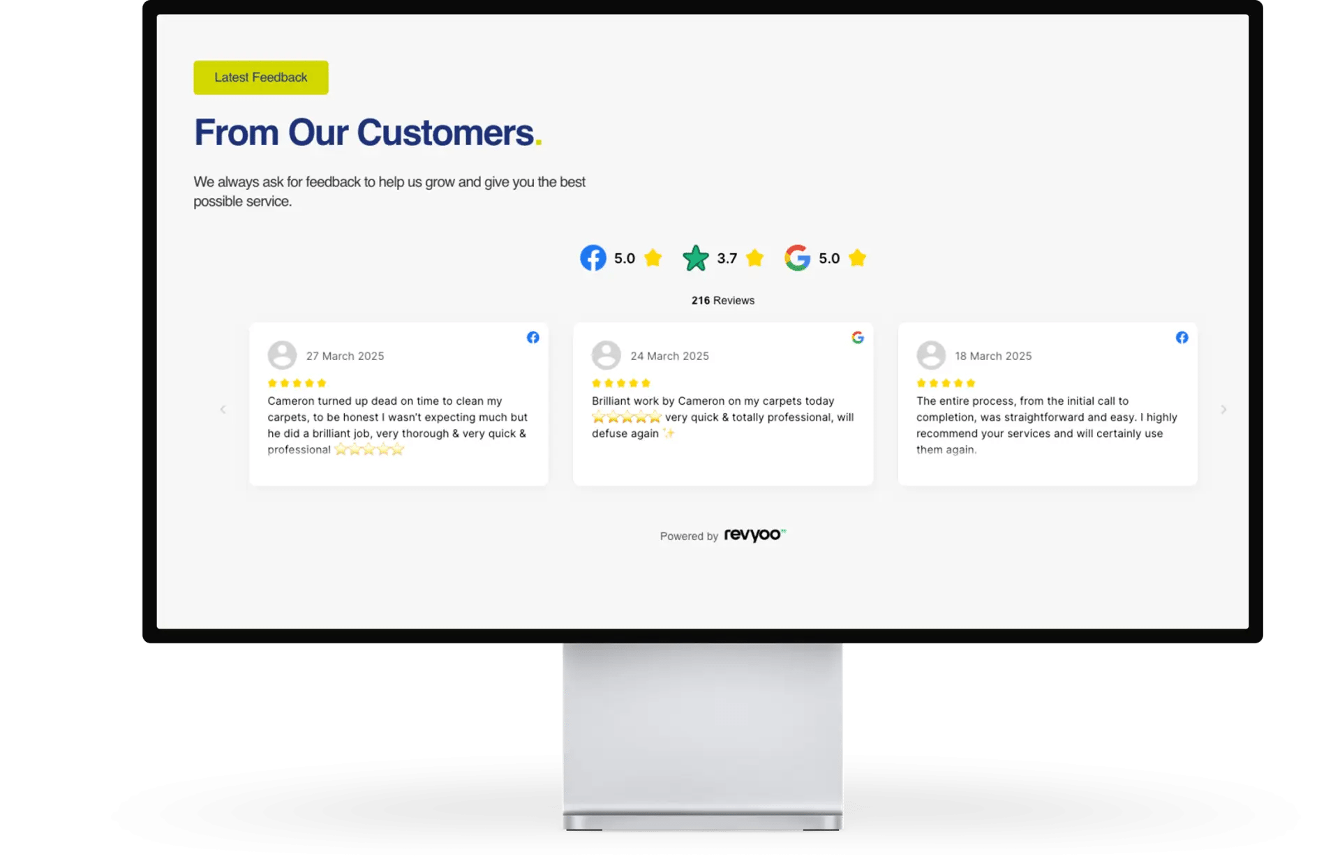 Review Website Widgets tp